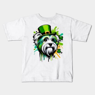 Dandie Dinmont Terrier's Saint Patrick's Day Celebration Kids T-Shirt